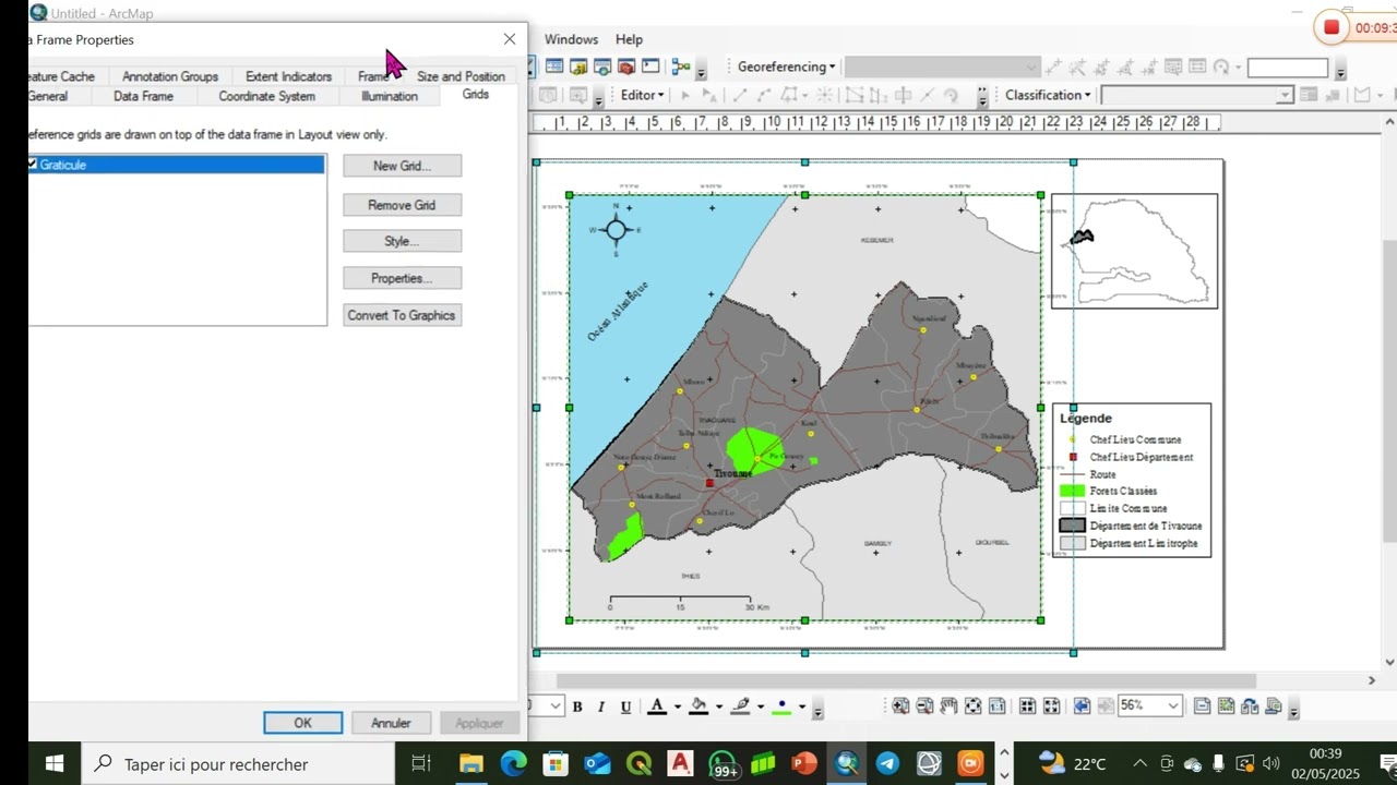 Partie2 : (Mise en page) Carte de localisation d'une zone d'étude dans Arcgis de A à Z