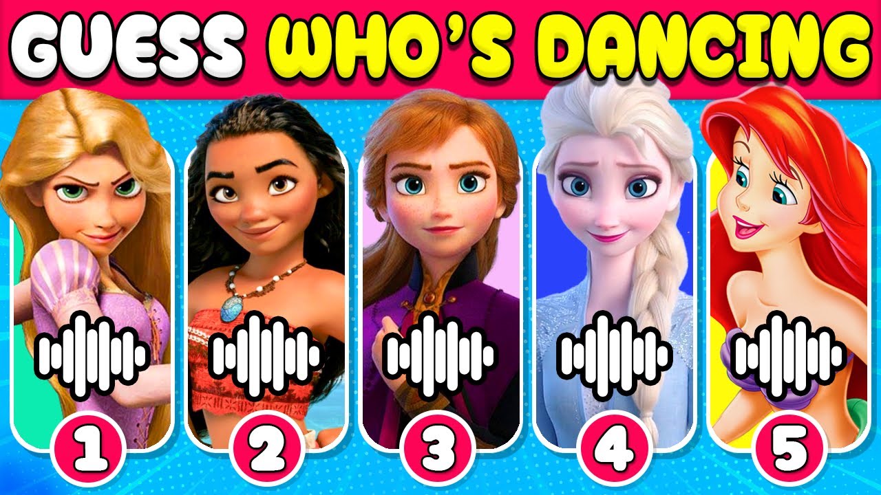 Guess Who's Dancing🎤🎙️🎶 Disney Song Quiz | Moana, Elsa, Rapunzel, Mirabel