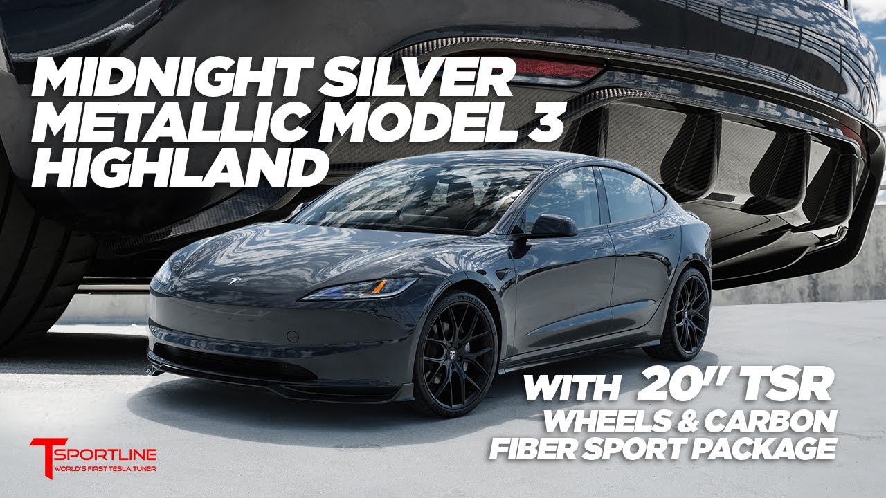 Спортивный пакет Tesla Model 3 Highland Carbon Fiber для стандартных моделей и моделей с увеличен...