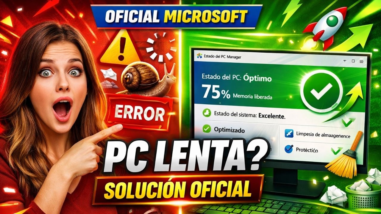 🚀 PC LENTA en Windows 11? ⚡ Optim&iacute;zala en MINUTOS con Microsoft PC Manager (OFICIAL 2026) 💻🔥