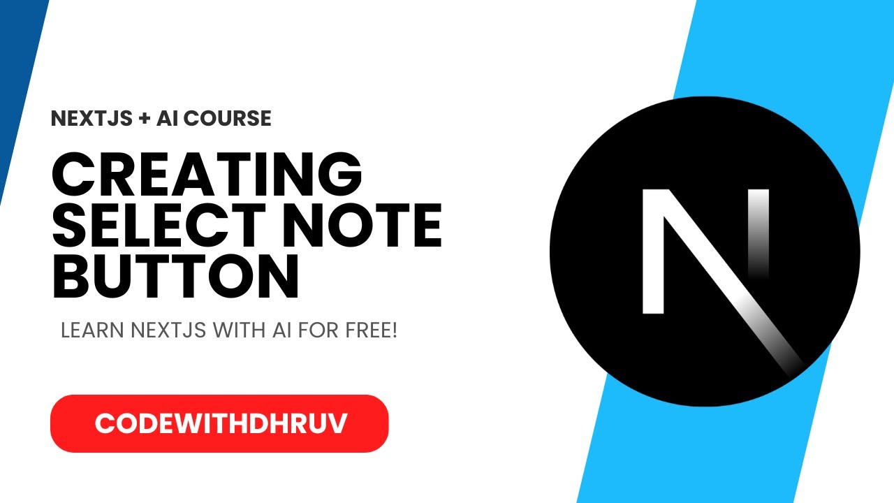 [HINDI] #20 Select Note Button Implemntation | | NextJs15, Supabase, AI, Shadcn, Prisma, Sanity