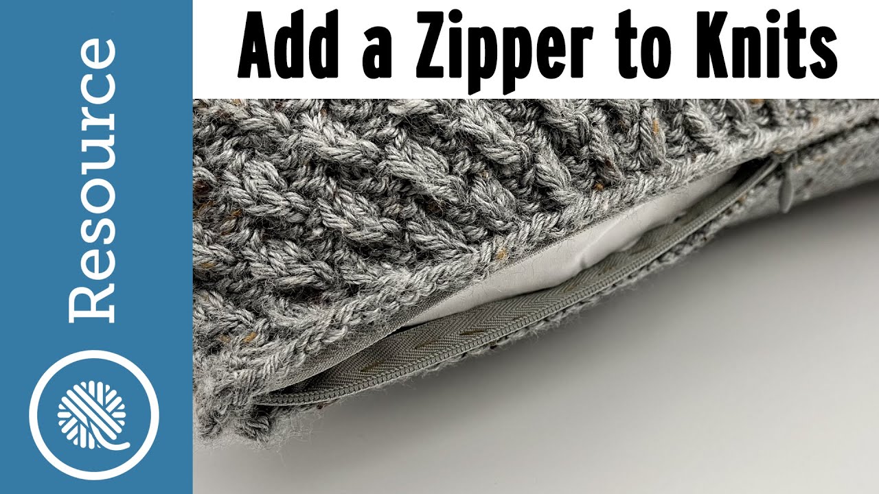 How to Add a Zipper to your Knit Pillow or Bag