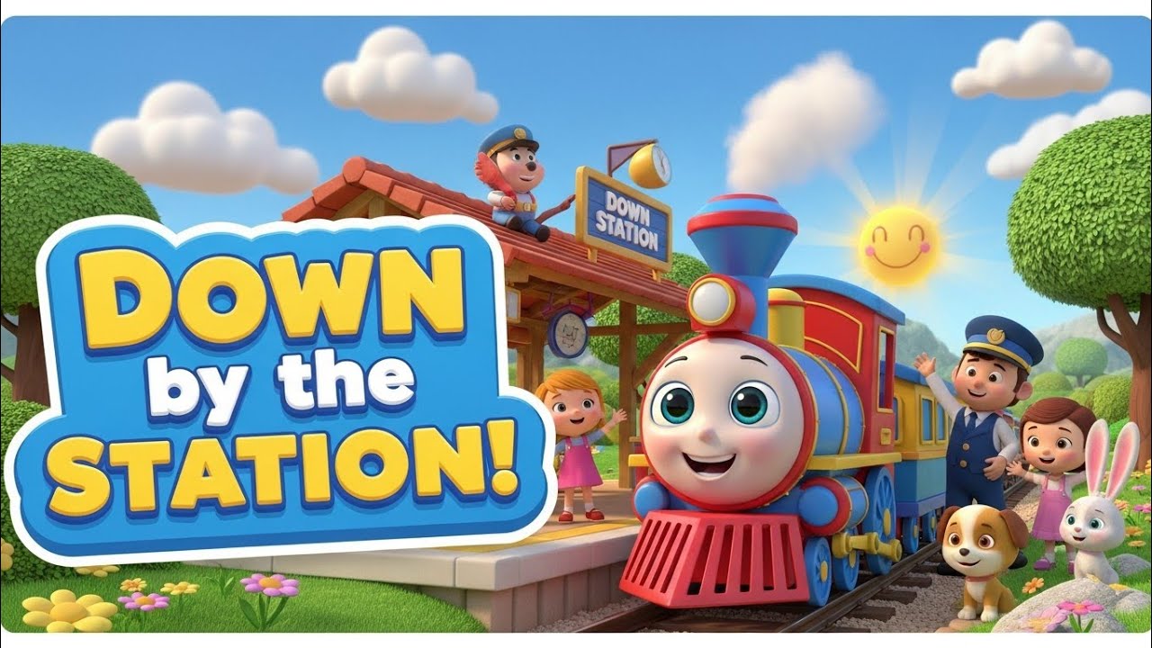Down by the Station & More 🚂 | Nursery Rhymes for Kids | 3D Animation