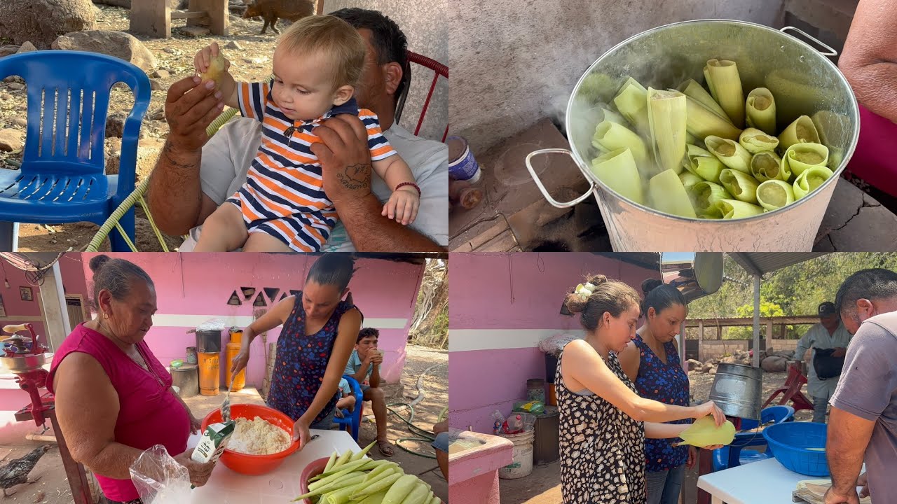 Nos juntamos para hacer tamales de elote 🌽//asi nos quedaron 😋