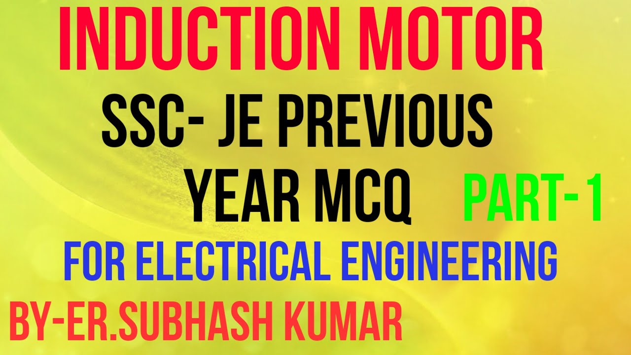 ssc je previous year question paper electrical//3 phase induction motor objective questions answers