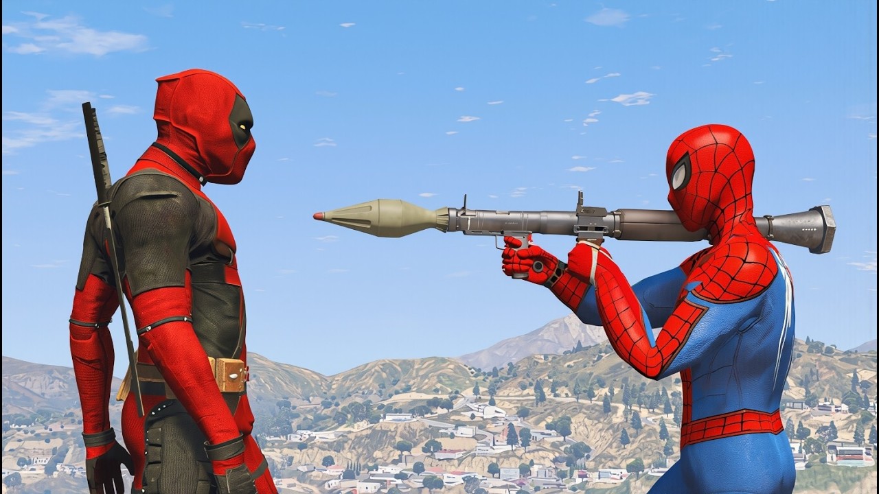 GTA 5 DEADPOOL CRAZY JUMPS/FALLS EPISODE#2