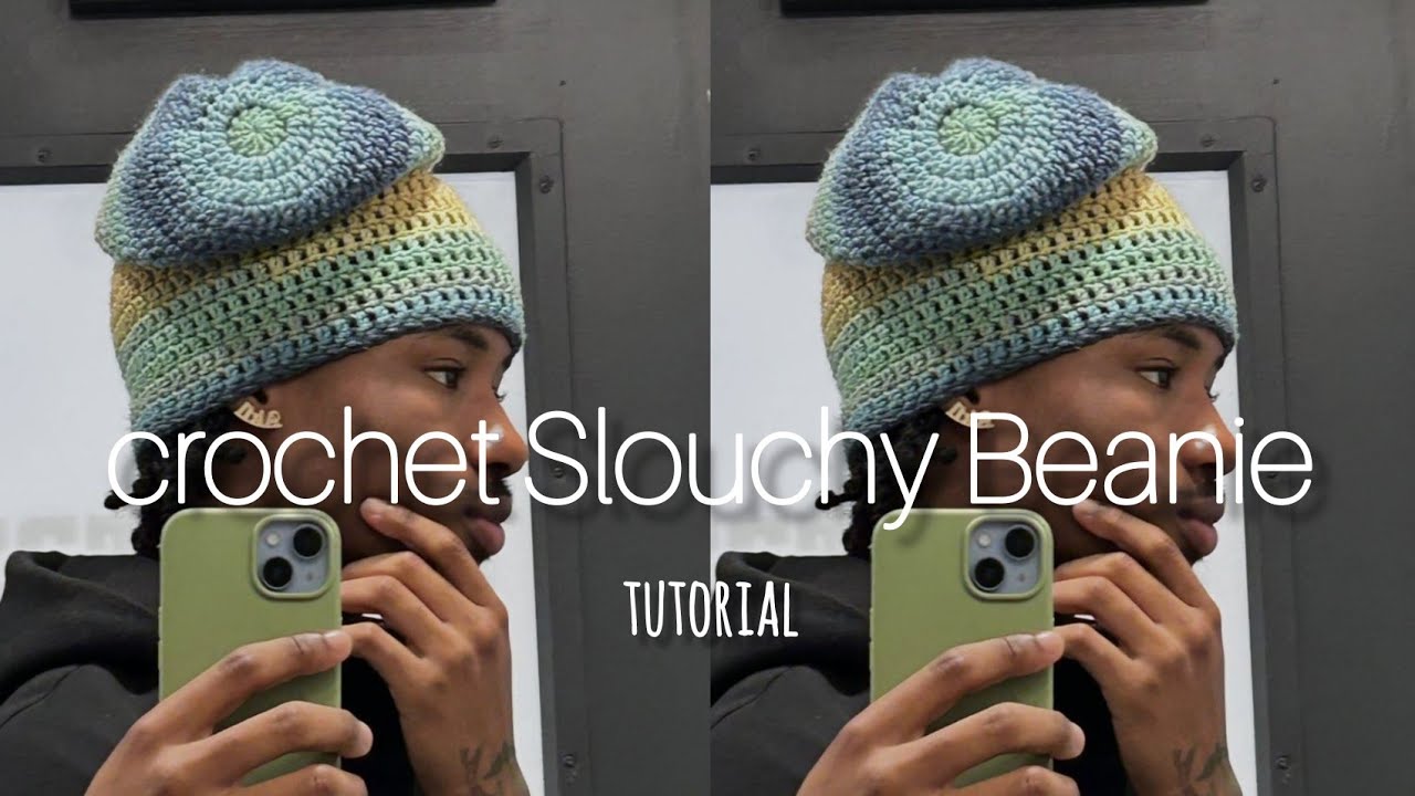Crochet Slouchy beanie tutorial ( Beginner friendly )