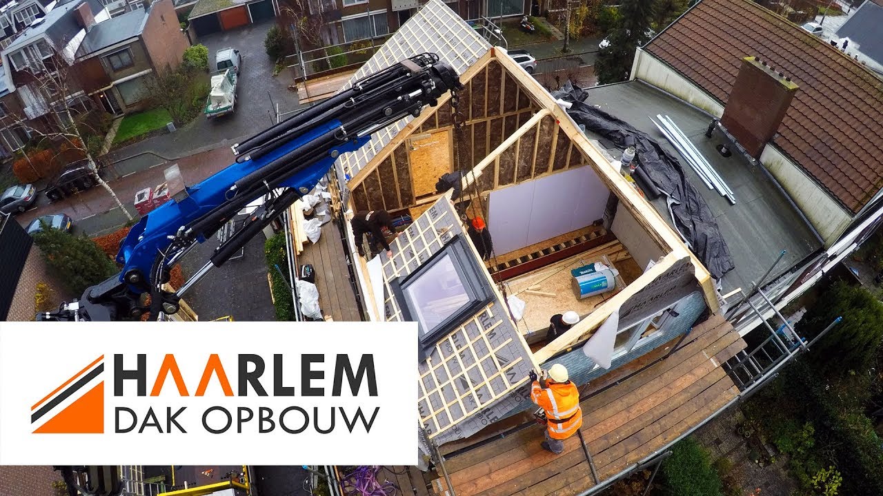 Compleet nieuwe verdieping in 1 dag Professor Lorentzlaan, Amstelveen - Haarlem Dakopbouw
