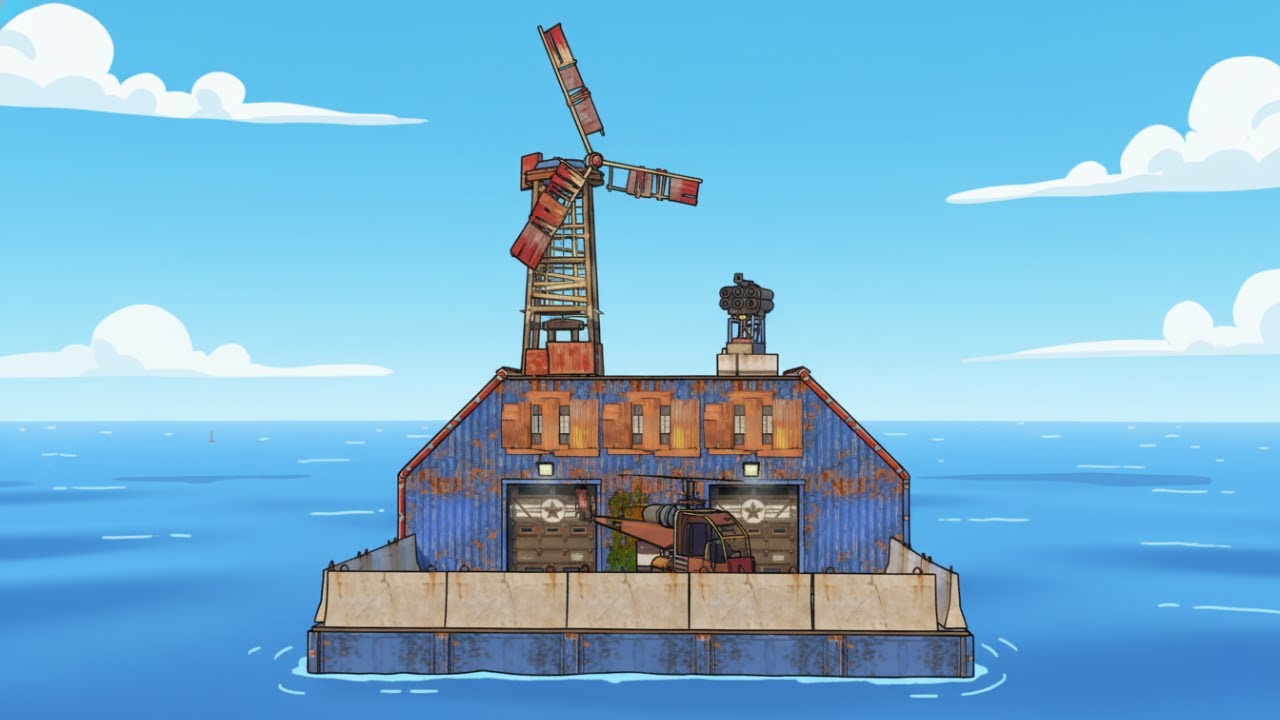 Construí SOLO um HELIPORTO em ALTO MAR! 🚁 🌊  - Rust