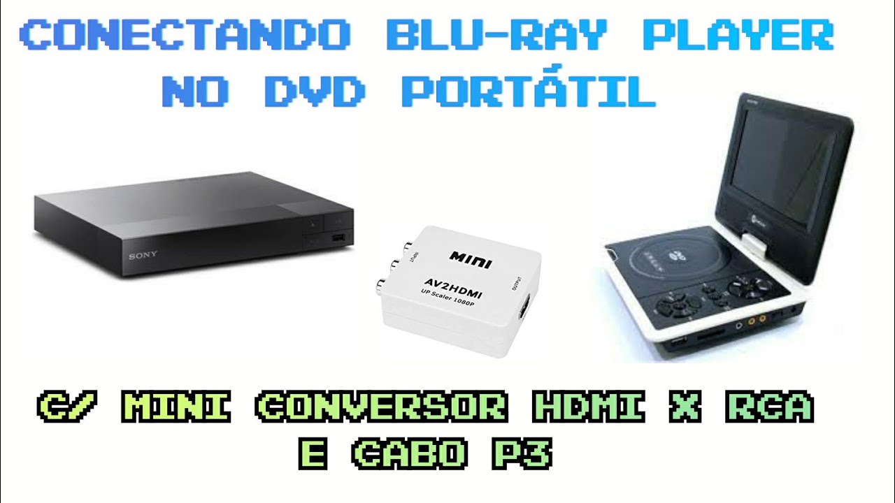 Como converter  HDMI para RCA e Cabo P3 com Mini conversor