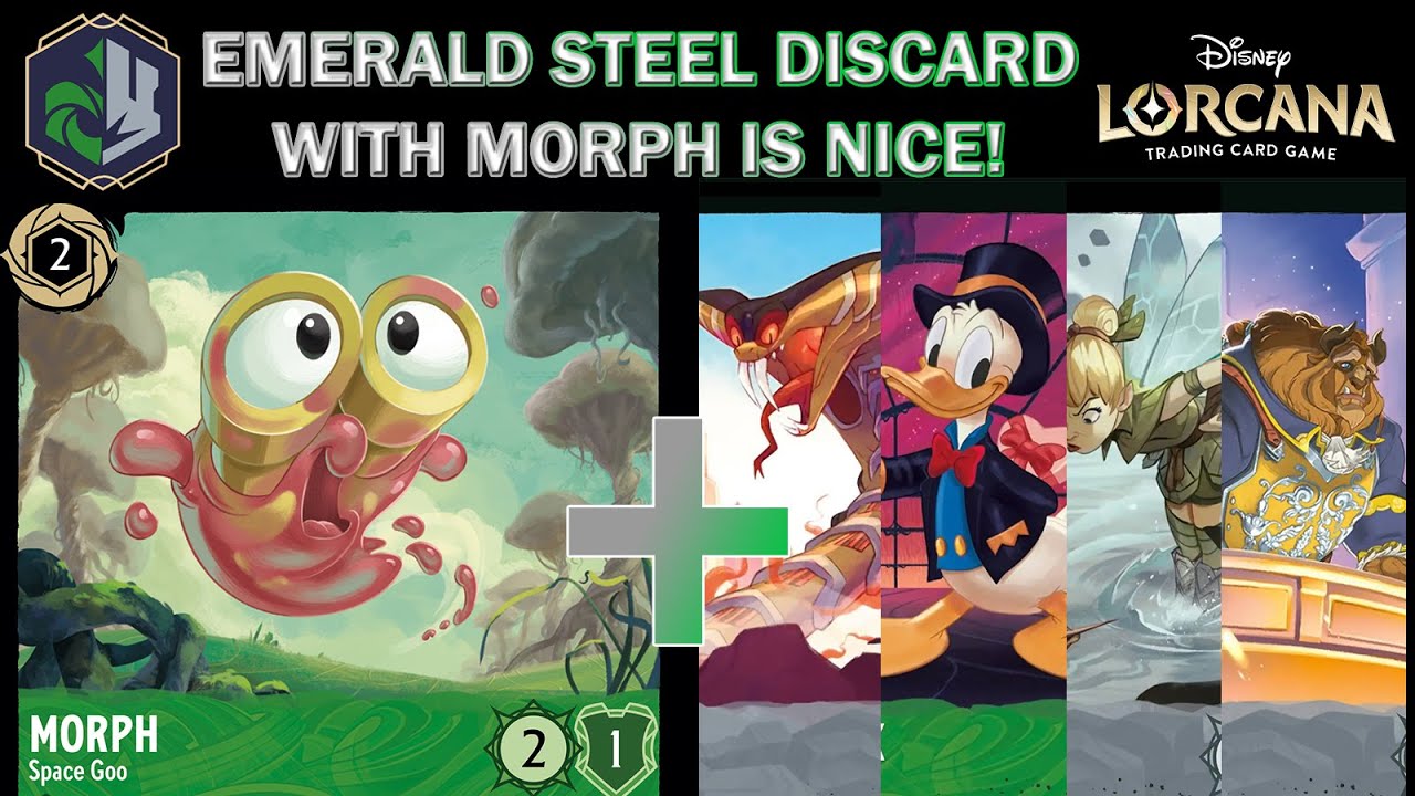 🟢🔘 I TRIED MORPH IN EMERALD STEEL DISCARD & IT SEEMS GOOD - Disney Lorcana Gameplay