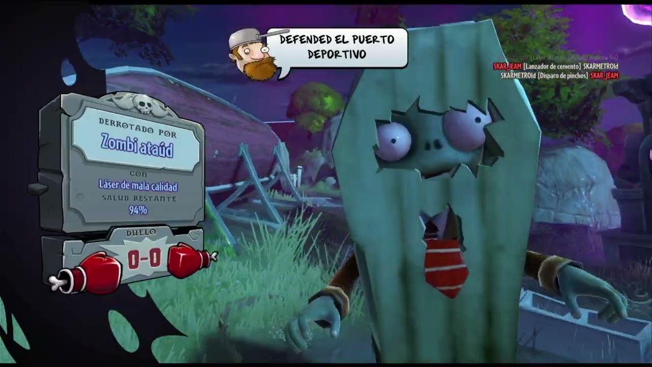 Plants vs Zombies GW Jardines y Cementerios, Guisante Tóxico, Asitencias, Revivir,  06 Derrotados