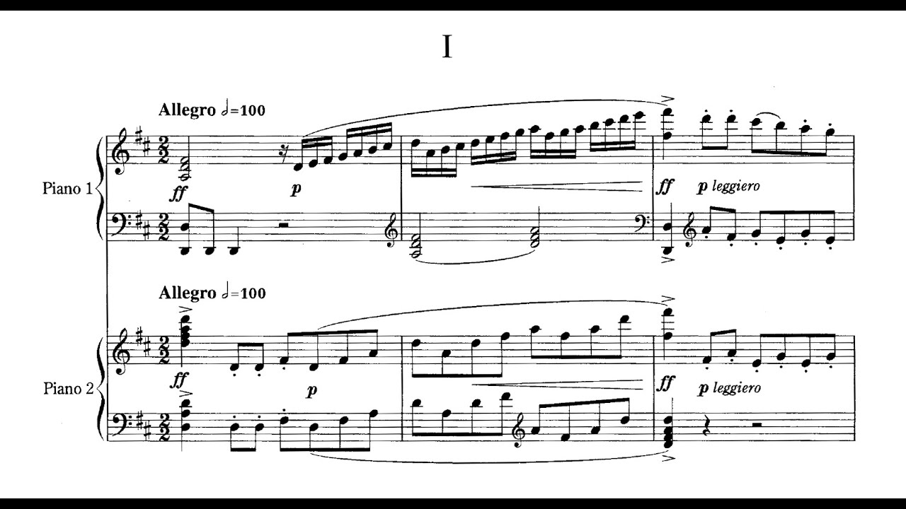 Prokofieff - Classical symphony (transcr. Terashima) (Nelson Freire + Martha Argerich, 2 pianos)