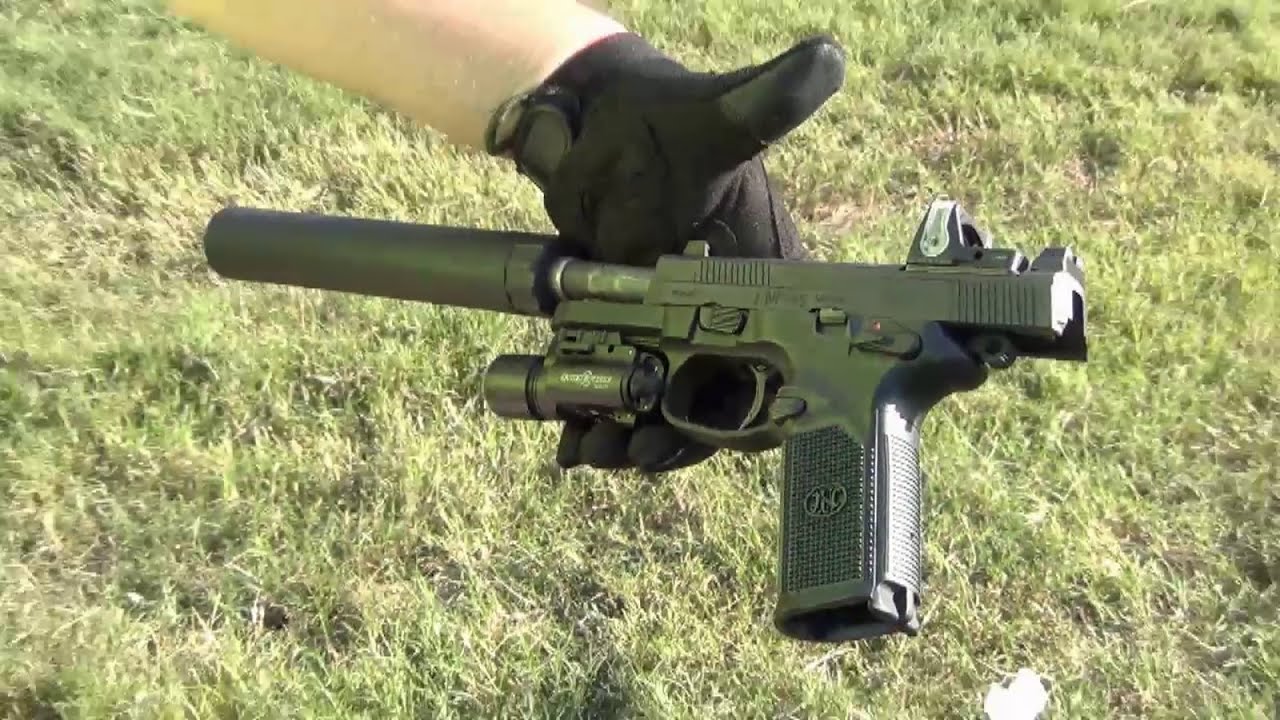 FNP 45 Tactical with an AAC Ti-Rant Supressor