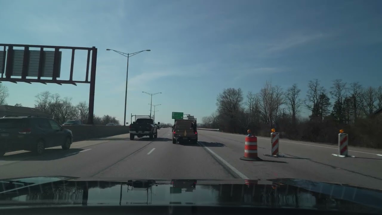 Palatine I-290 to IL 390 Roselle Highways (No Talk, No Music) 4K POV ASMR