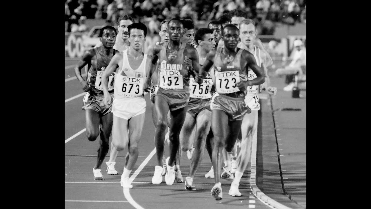 Moses Tanui Richard Chelimo Kenya, Khalid Skah  Morocco. Mens 10km 1991 World Championships Tokyo