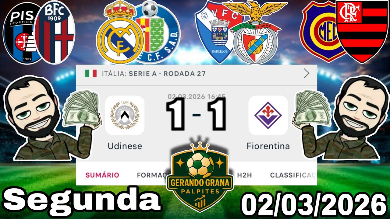 PALPITES DE FUTEBOL PARA HOJE 02 03 2026 SEGUNDA - FEIRA COM PLACARES EXATOS, BILHETE PRONTO+ZEBRA