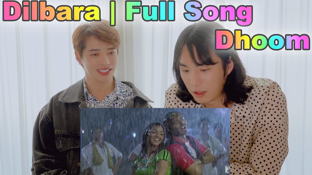 Korean singers react to passionate couple in India dancing in the rain☔️Dilbara | Full Song | Dhoom