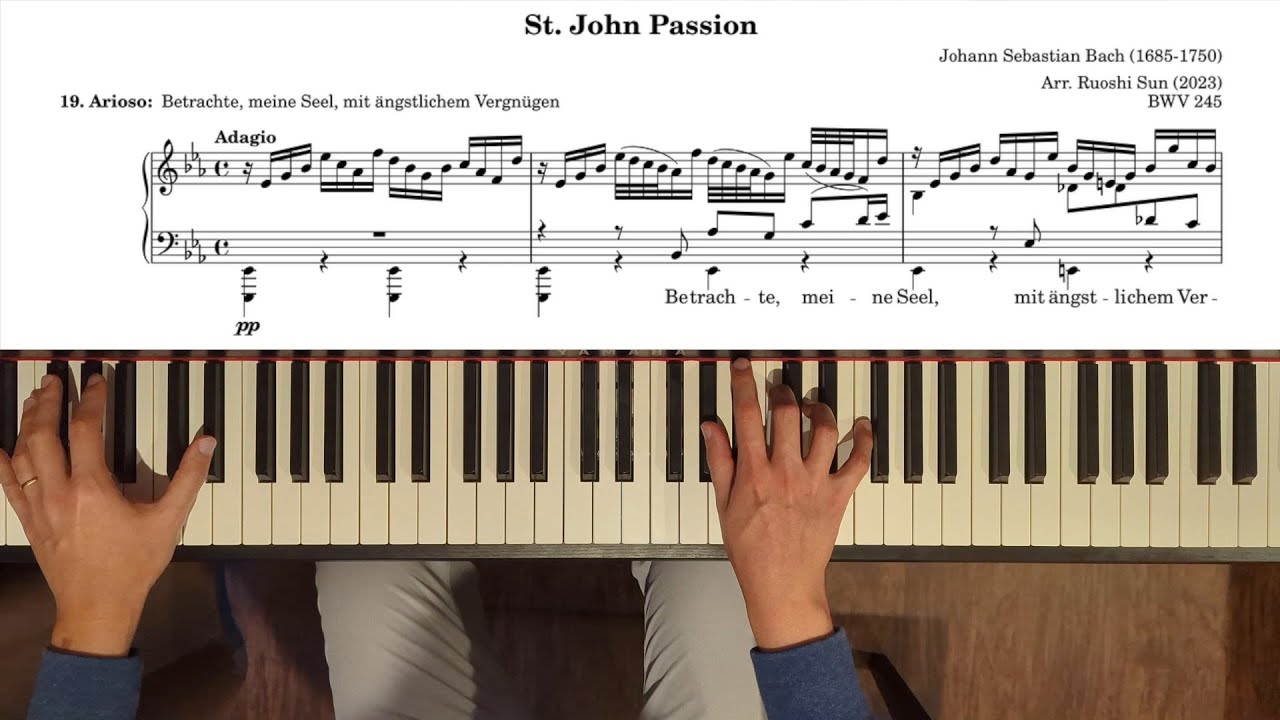 St John Passion: 19. Betrachte, meine Seel (piano transcription)