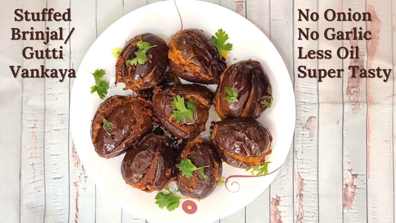How To Make Bharwa Baingan | Stuffed Brinjal Recipe Without Onion And Garlic