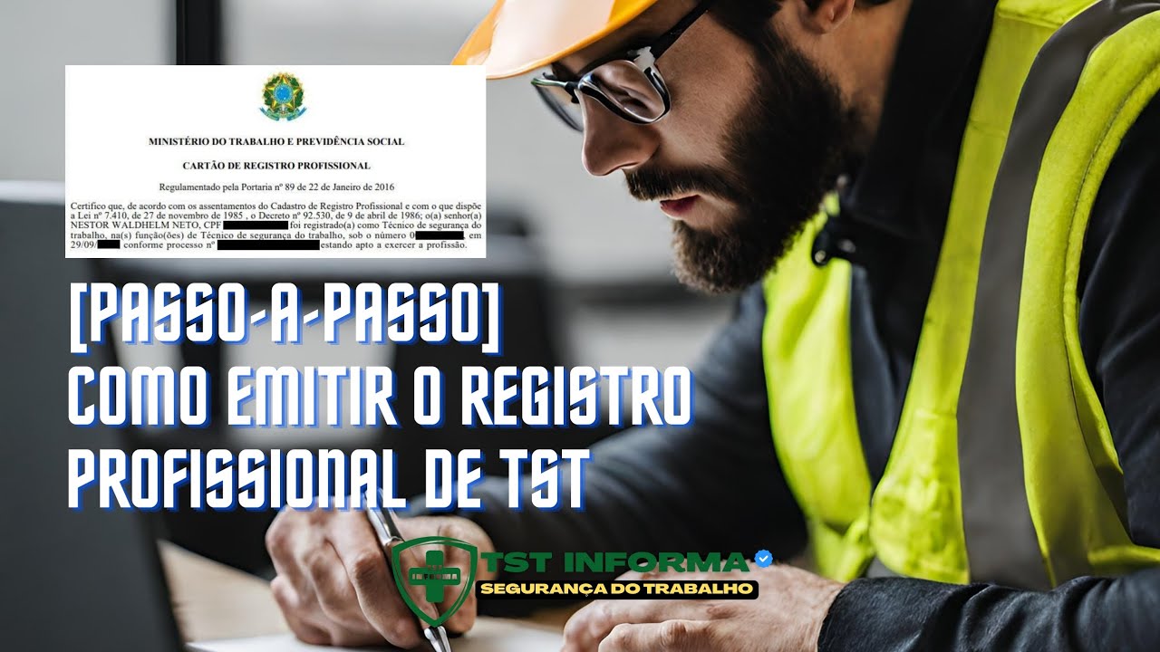 [ATUALIZADO 2025] (TUTORIAL) Como emitir o registro profissional de Técnico em Segurança do Trabalho