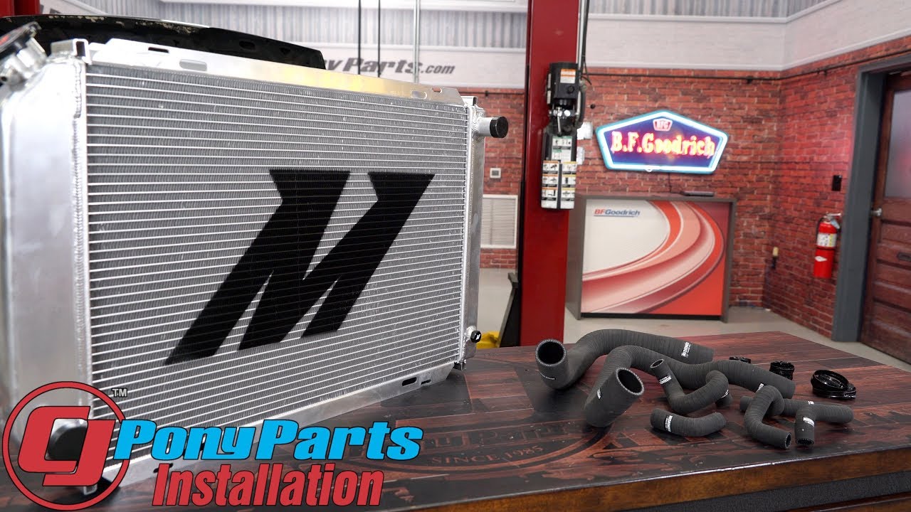 Mustang Mishimoto 2-Row Performance Radiator & Hose Kit For Manual Transmission 1979-93 Installation