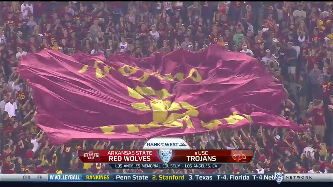 NCAAF /  Week 01 /  05.09.2015  / Arkansas State Red Wolves @ (8) USC Trojans
