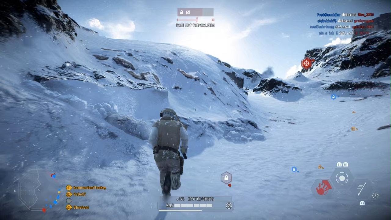 Star Wars Battlefront 2 Luke Skywalker 64 Player Killstreak(Hoth)