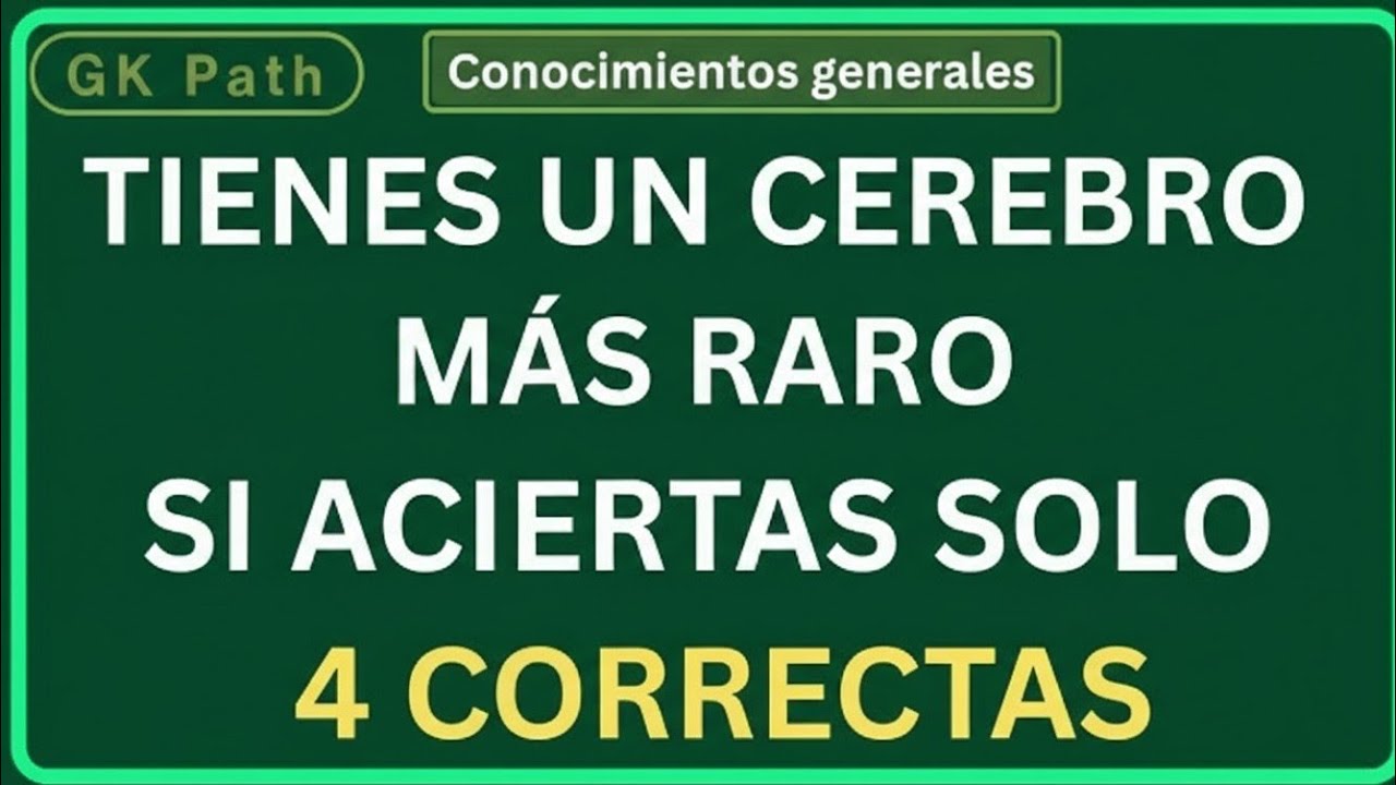  SI SOLO ACIERTAS 2, TU CEREBRO ES ÚNICO TEST DE IQ NADIE NORMAL ACIERTA SOLO 2 EN ESTE TEST DE IQ 