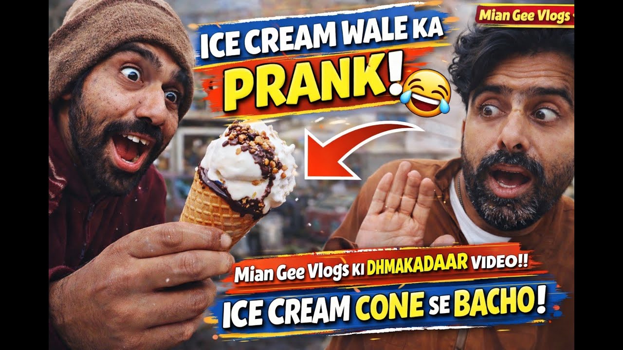 Ice Cream Cone Prank Ho Gaya 😂 | Public Funny Prank | Mian Gee Vlogs