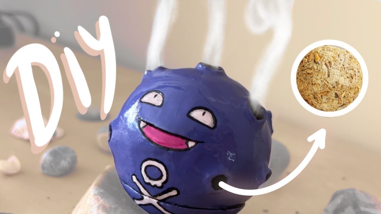 POKEMON sahumador en ARCILLA  👻 Koffing DIY para Inciensos ó Bombitas de defumacion
