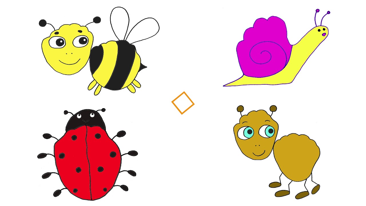 8 FUN PALM ART IDEAS | EASY INSECTS DRAWINGS FOR KIDS | QUIZ GAME