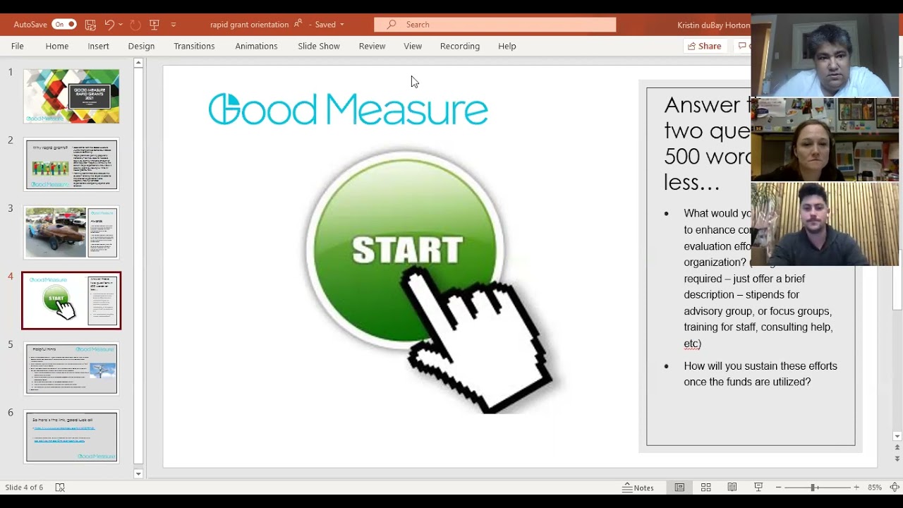 Good Measure - Rapid Grant Orientation