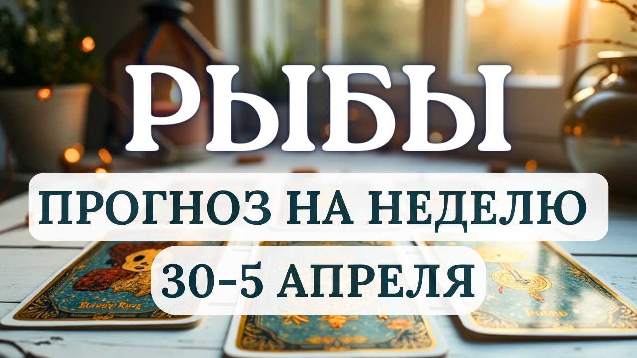 РЫБЫ♓️ВРЕМЯ ПОЛУЧИТЬ НАГРАДЫ ЗА СВОИ ТРУДЫ... ♓️ГОРОСКОП НА НЕДЕЛЮ С 30 МАРТА ПО 5 АПРЕЛЯ 2026