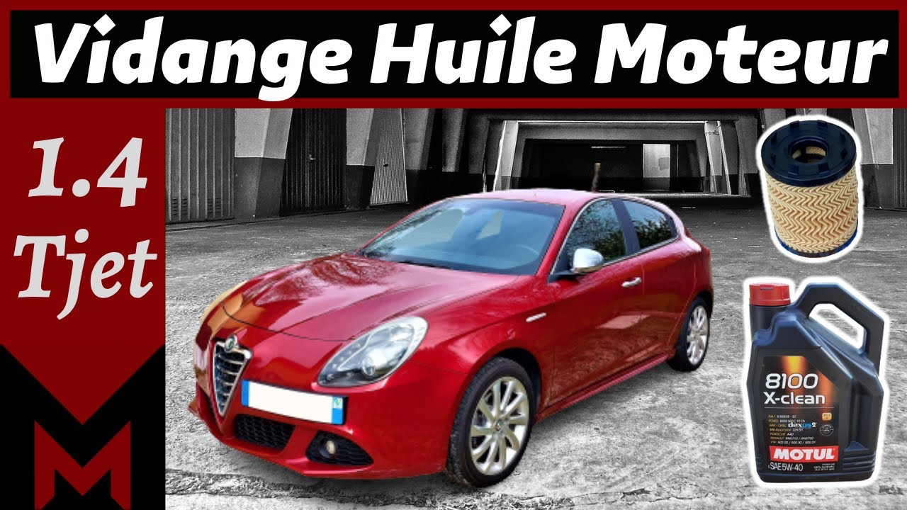 Vidange Moteur et Remplacer Filtre a Huile 🍀 Alfa Romeo Giulietta 🔧 1.4 Tjet  Meca Maniaque