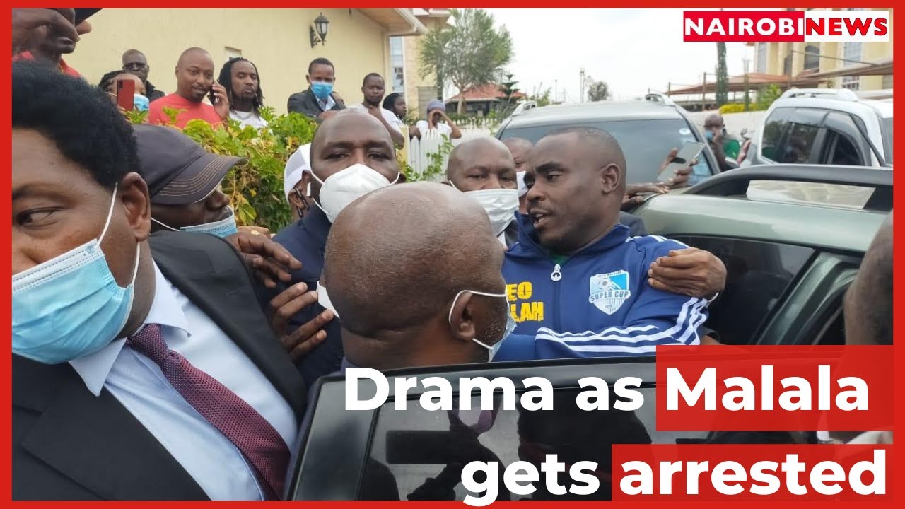 Drama ensues as Senator Malala gets arrested by DCI at his residence