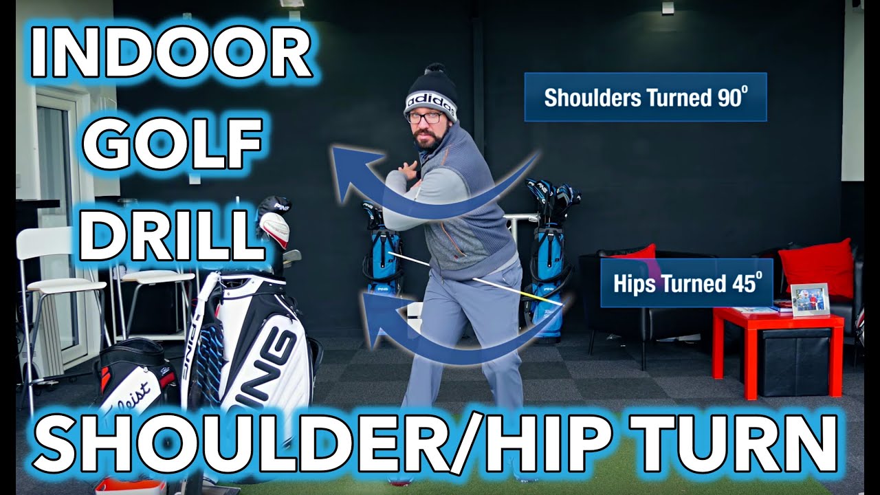 Indoor Golf Tip - Shoulder and Hip Rotation Drill