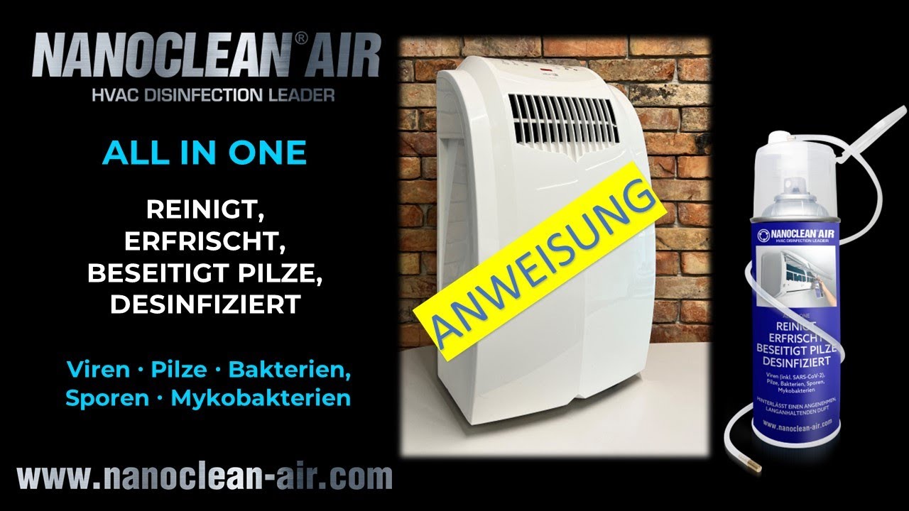 MOBILES KLIMAGERÄT - REINIGT, ERFRISCHT, BESEITIGT PILZE, DESINFIZIERT - NANOCLEAN® AIR