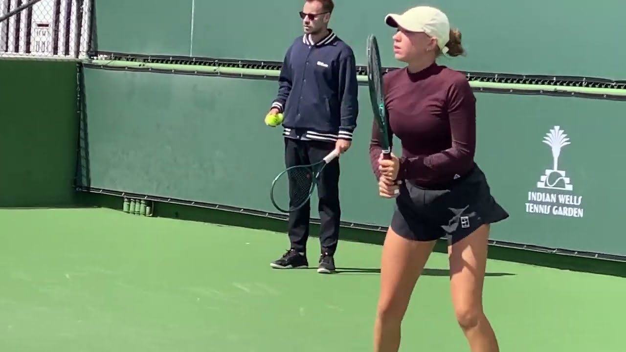 Katerina Siniakova Kristina Penickova Stunning Female Tennis Players Practice #WTA #IndianWells 115