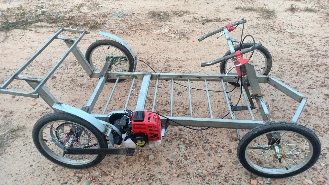 chế xe 4 bánh bằng máy cắt cỏ 260 phiên bản go kart,f1/phần 2