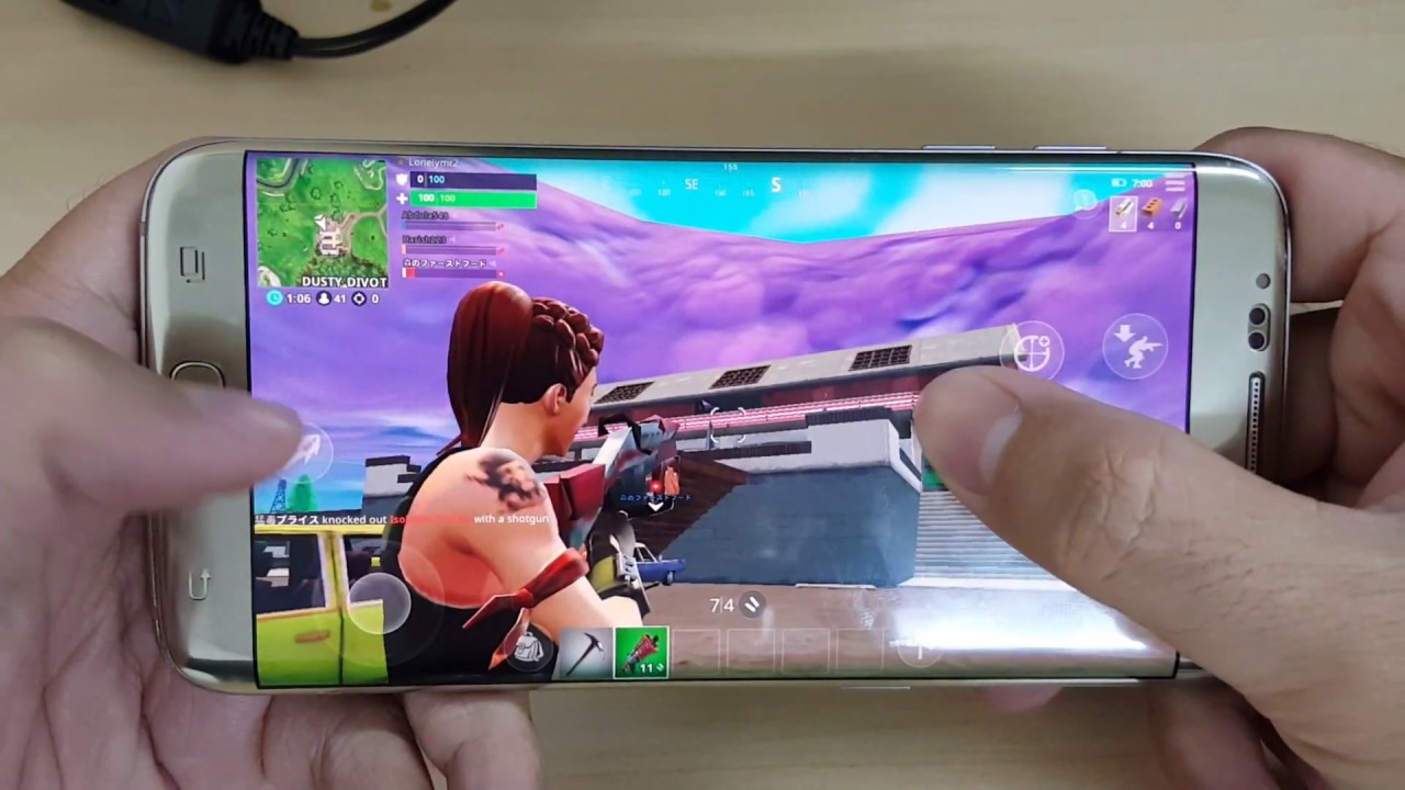 Test Game Fortnite Mobile on Samsung Galaxy S7 Edge