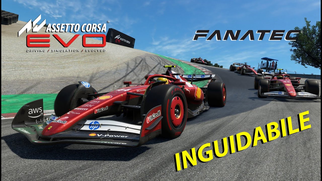 FERRARI SF25 INGUIDABILE A LAGUNA SECA | ASSETTO CORSA EVO - FANATEC - GAMEPLAY