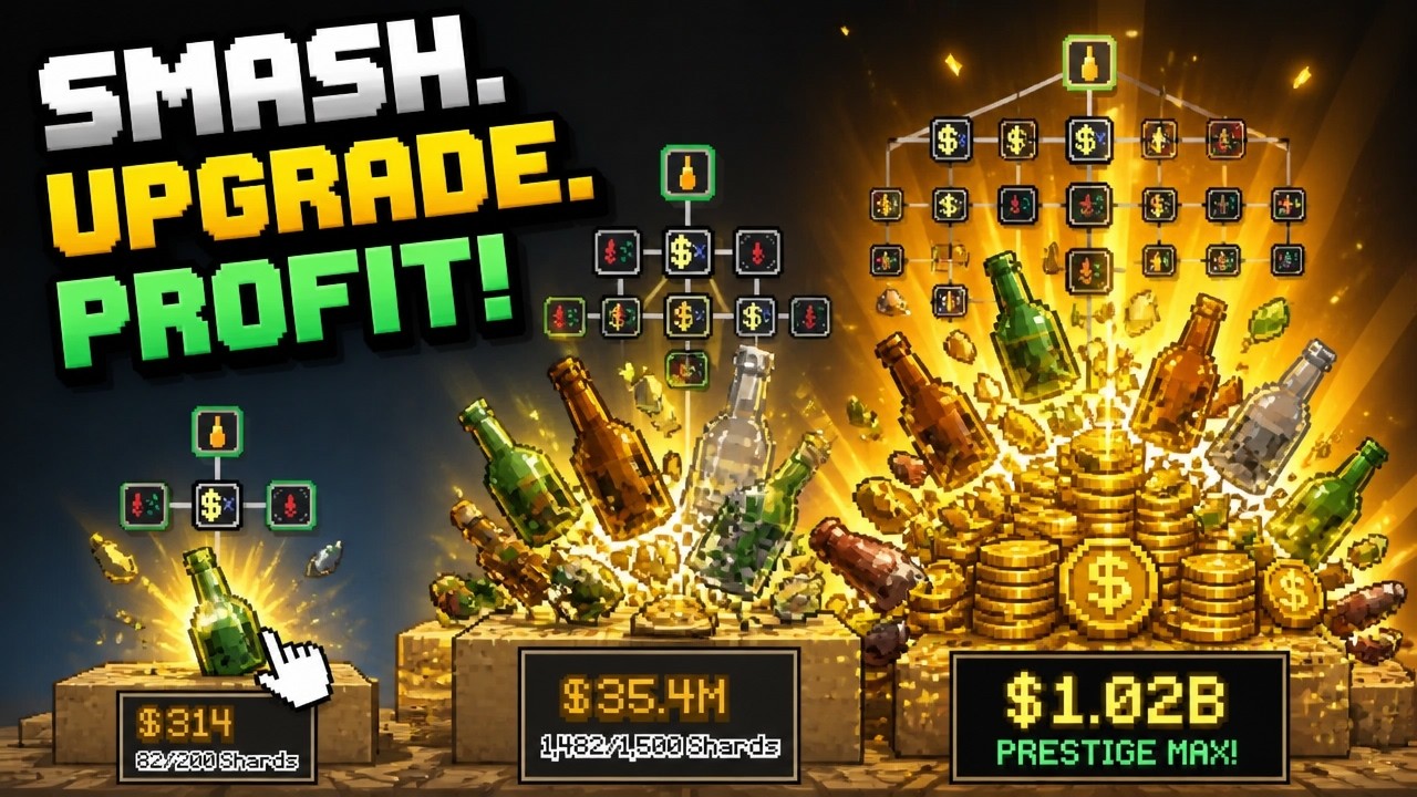 The Most Satisfying Idle Game About Smashing Bottles!