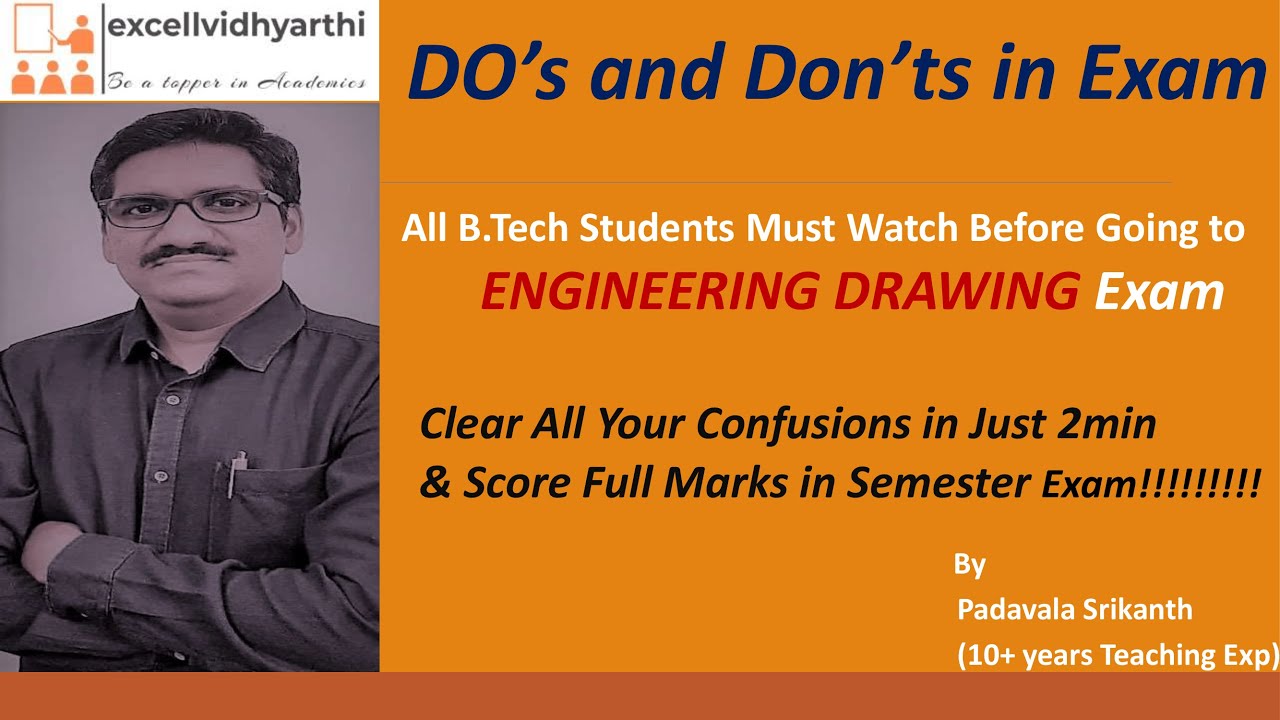 Do's and Don'ts in Engineering Drawing Exam | In just 2 Minutes | All B.Tech Students must Watch!!!!