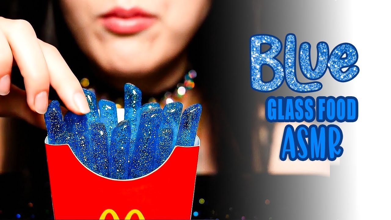 ✨💙Eating ONLY BLUE FOOD ASMR | Glassy & Glittery 💎
