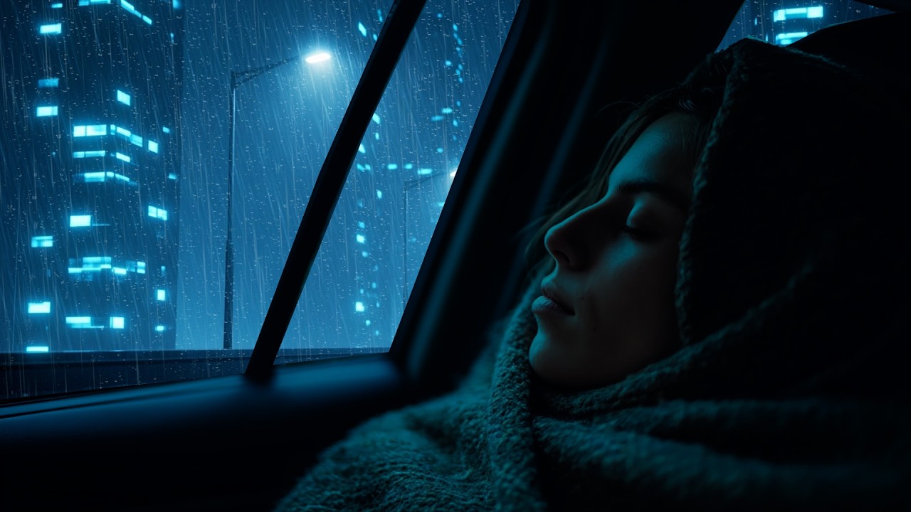 Deep Sleep Rain Sounds: Cozy Car & City Night Ambience for Relaxation, No Music, 3 Hours