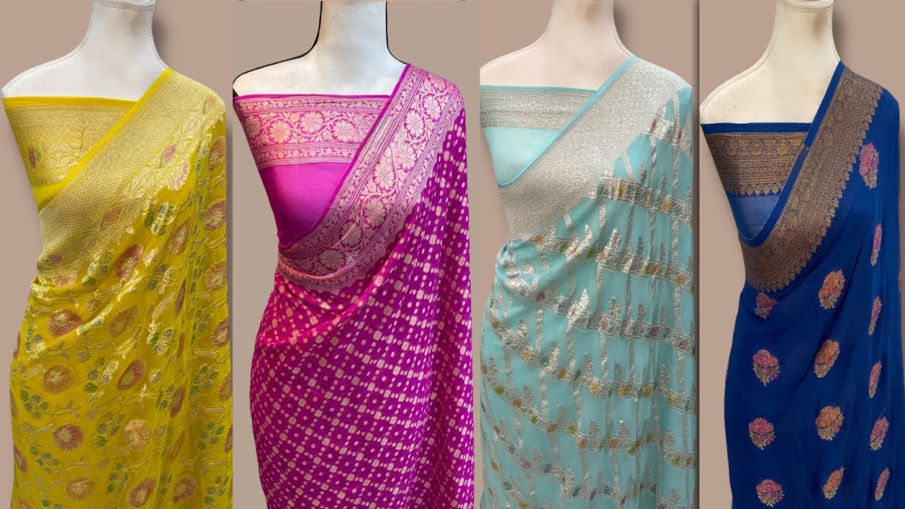 🔥Sarees so Beautiful, You Will Forget About The Wedding 🔥 Pure Khaddi Chiffon Banarasi sarees#saree