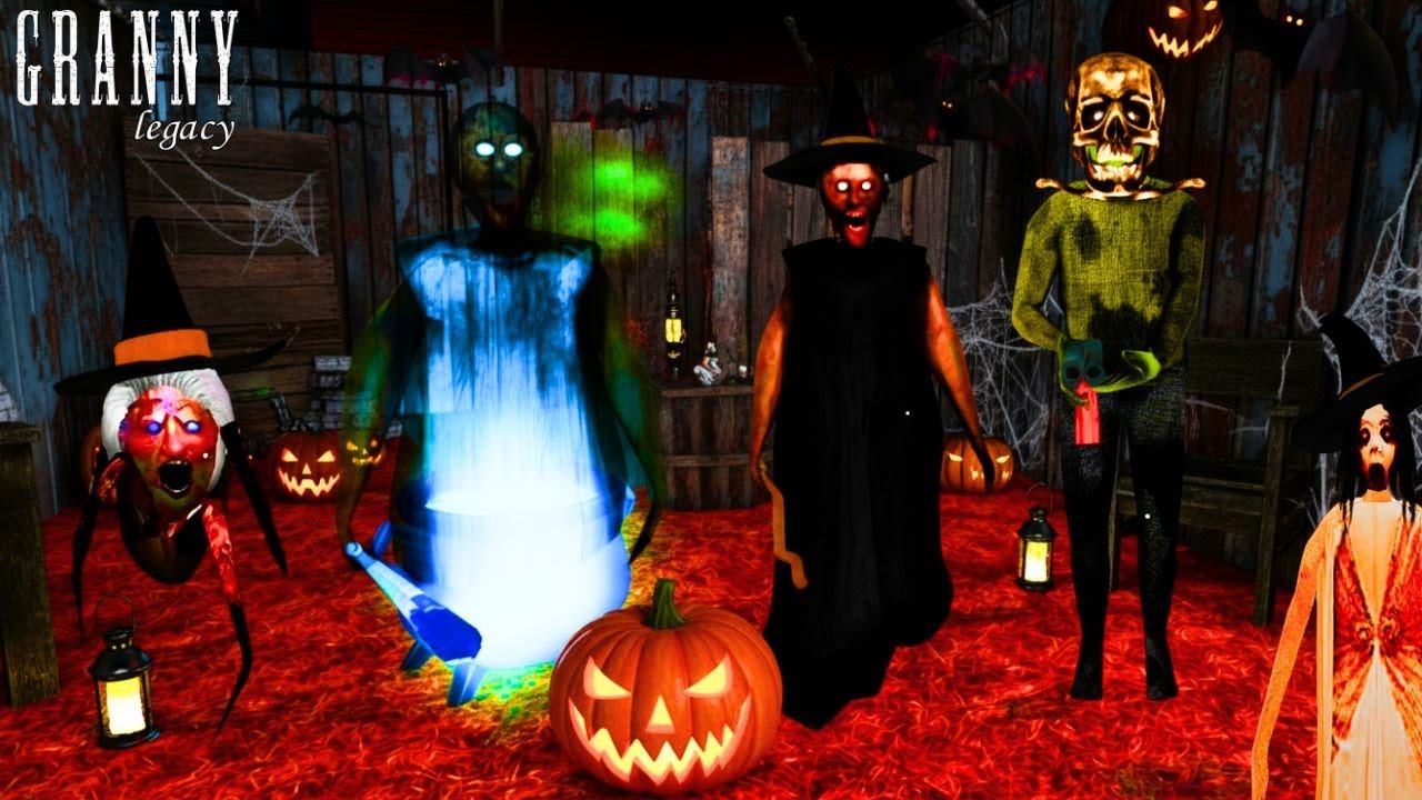 New Ghost Granny Skull Grandpa (PC) Granny Legacy Halloween Mod - Full Gameplay