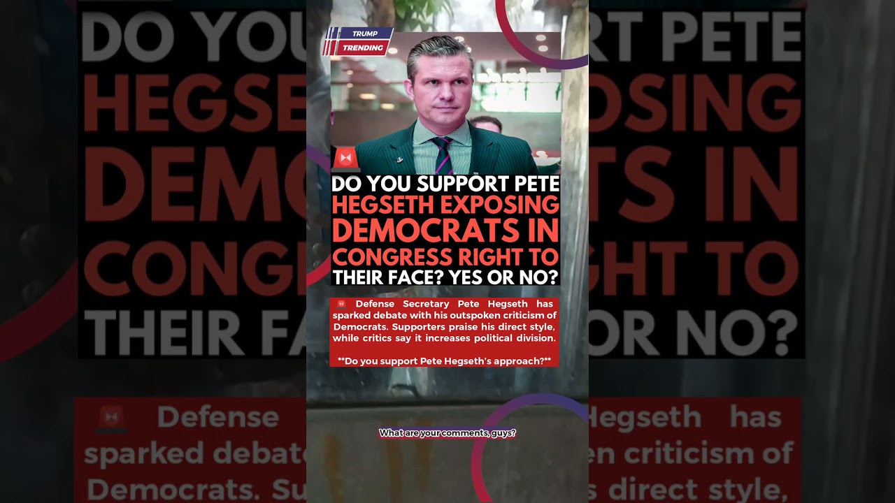 🇺🇸 Do You Support Pete Hegseth Challenging Democrats in Congress? 💬 #BreakingNews #USNews #NewsShort