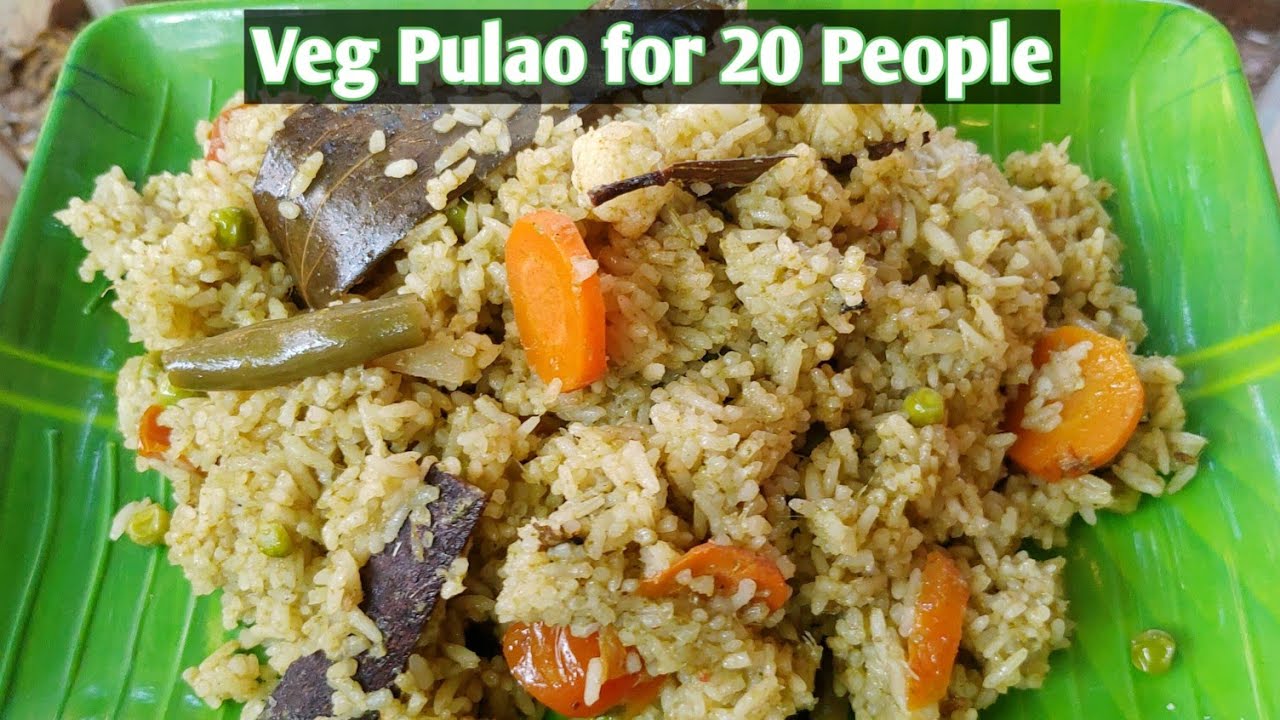 20 ಜನಕ್ಕೆ ವೆಜಿಟೆಬಲ್ ಪಲಾವ್ - ತಿಂದವರು ಹೇಳುತ್ತಾರೆ ಸೂಪರ್ ಅಂತ | Vegetable Pulao Recipe for 20 People